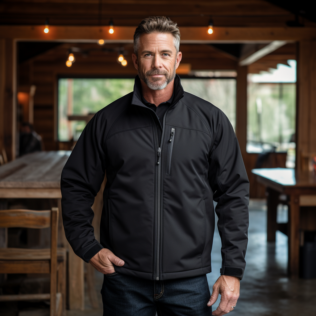 Custom Soft Shell Jacket Made in Canada Union Swag Print