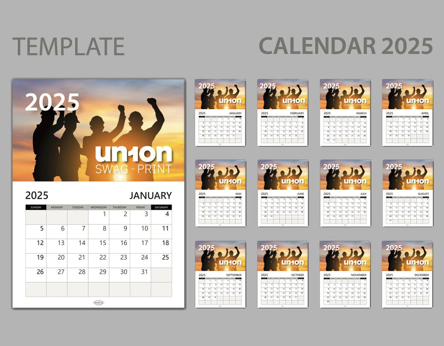 Custom Wall Calendar - Union Printed