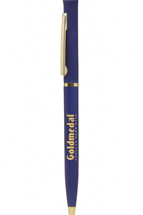 Hotel Desk Twister Pen with Gold Trim