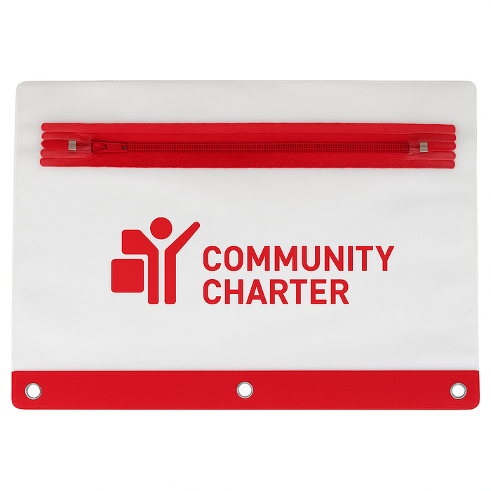 Frosted 3-Ring Pencil Case