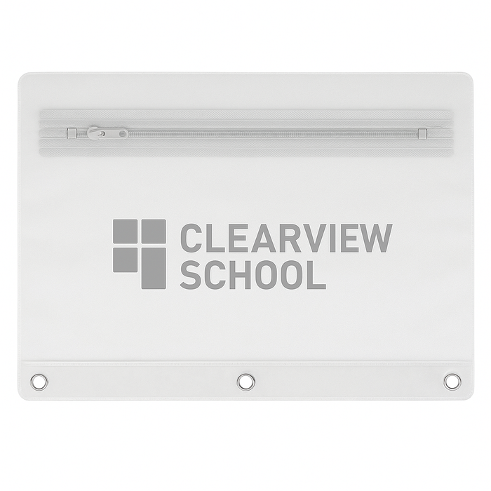 Frosted 3-Ring Pencil Case